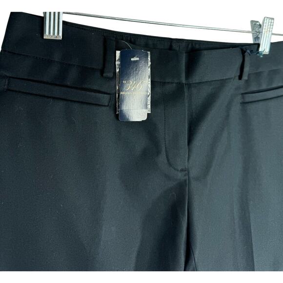 NWT Brooks Brothers Natalie Fit Pants Womens Black Mid Rise Stretch New size 2P - Picture 2 of 5